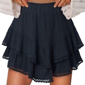 Francesca's Collections Black Lace Skirt